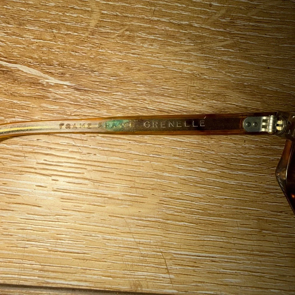 Vintage Sunglasses Frame France Greenelle Pierre Cardin Amber Frames ONLY‎